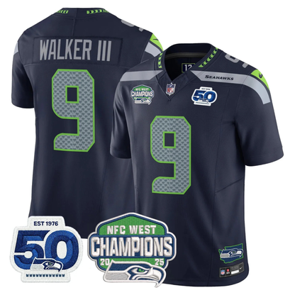 Women's SEA 50th & NFC West Champions Patch Vapor Limited Jersey - All Stitched