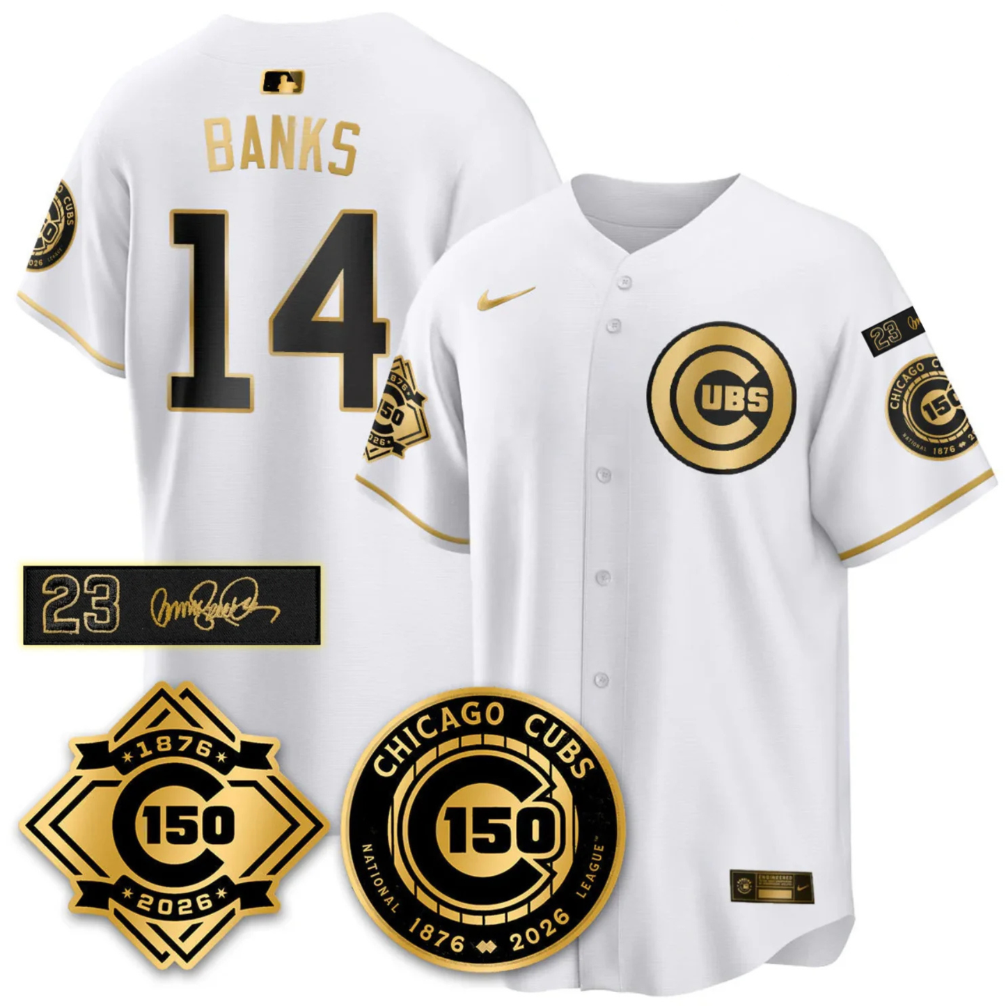 CHC Vapor Limited Gold Jersey - 150th Anniversary & Ryno Tribute Patch - All Stitched
