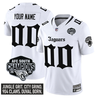 JAX Gothic AFC South Division Champions Vapor Limited Custom Jersey V1 - All Stitched