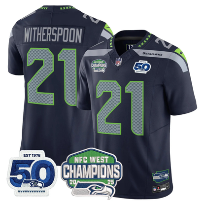 Women's SEA 50th & NFC West Champions Patch Vapor Limited Jersey - All Stitched
