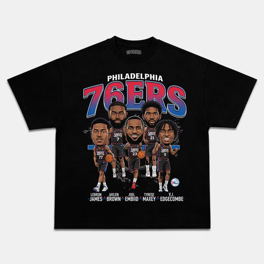 76ERS BIG FIVE Printed T-Shirt V1