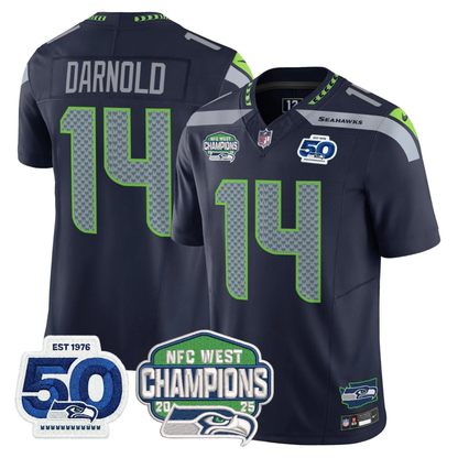 Women's SEA 50th & NFC West Champions Patch Vapor Limited Jersey - All Stitched