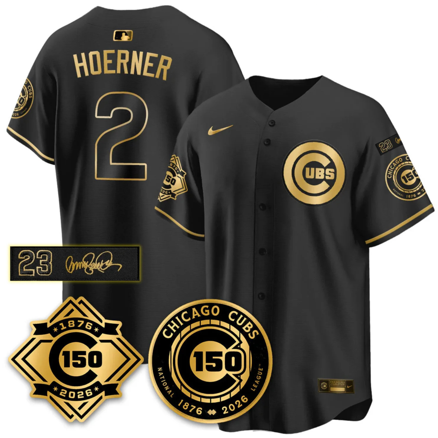CHC Vapor Limited Gold Jersey - 150th Anniversary & Ryno Tribute Patch - All Stitched