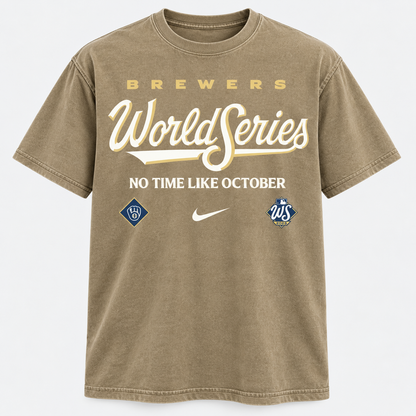 Milwaukee Brewers 2026 World Series Washed T-Shirt - Printed