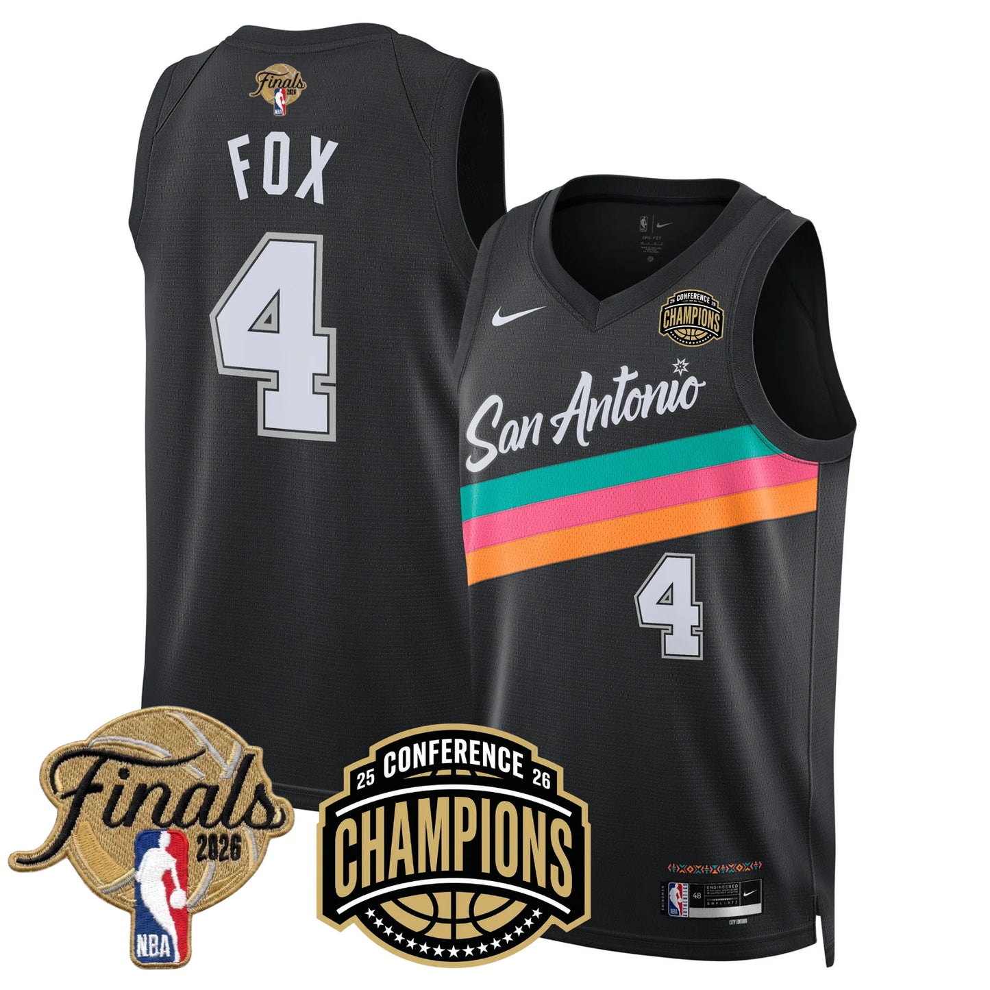 SAS 2026 NBA Western Conference Champions Vapor Jersey V3 - Stitched