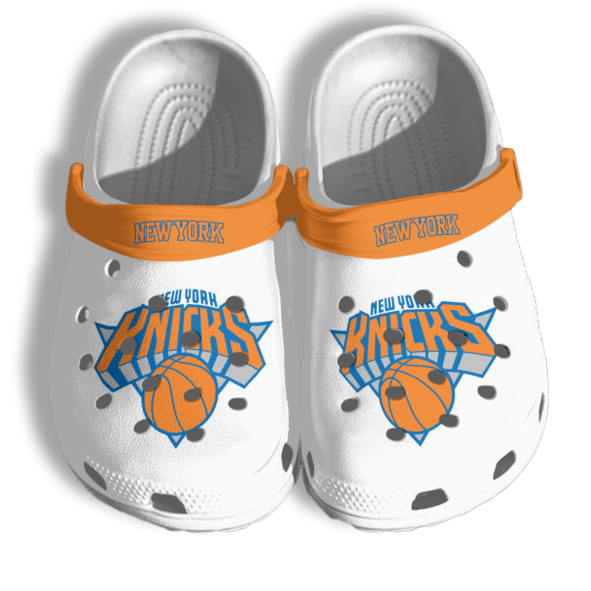 New York Knicks 2026 NBA Finals Clogs White - Charms Gift Set