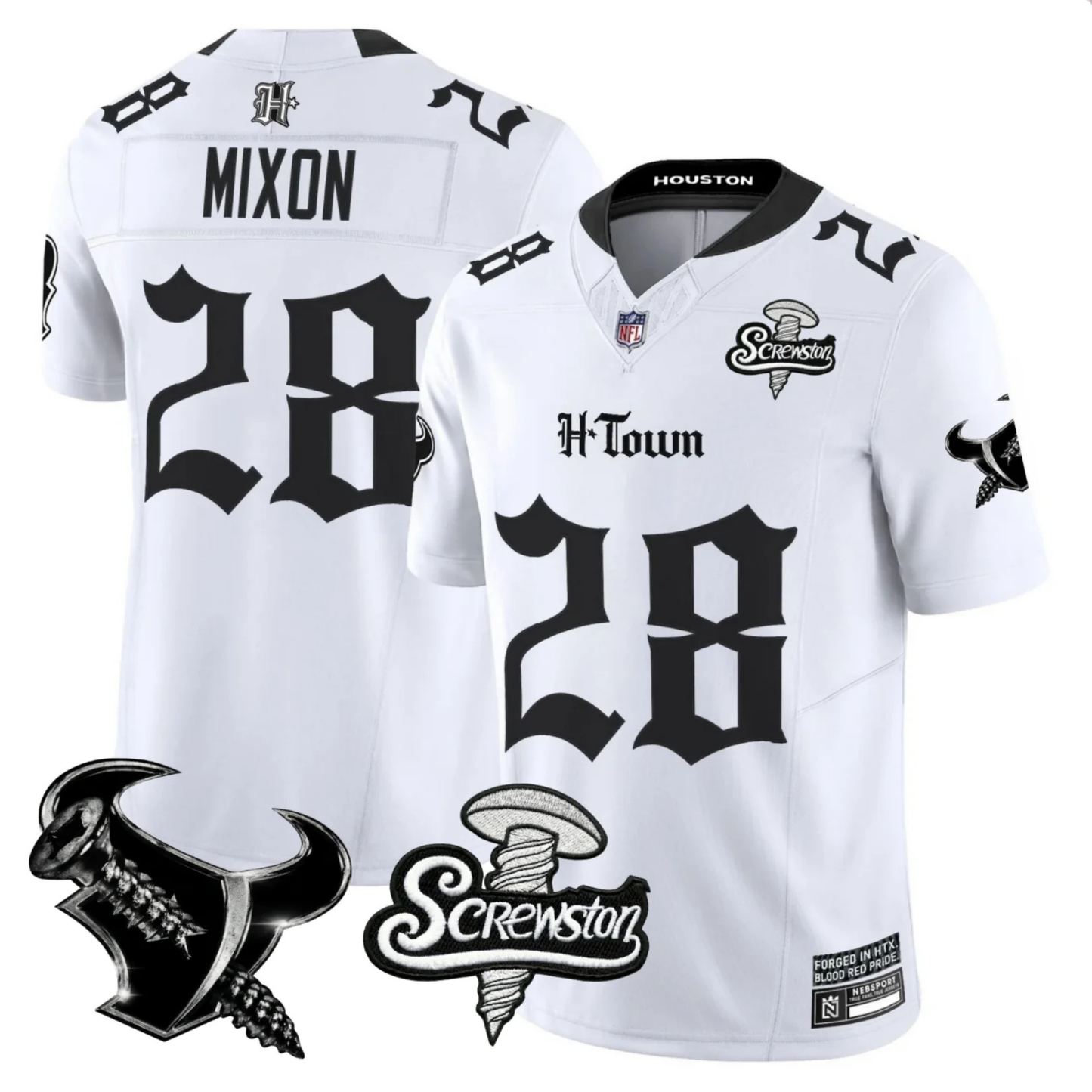 HOU 'Gothic Lone Star Shadows' DJ Screw Edition Vapor Limited Jersey - All Stitched
