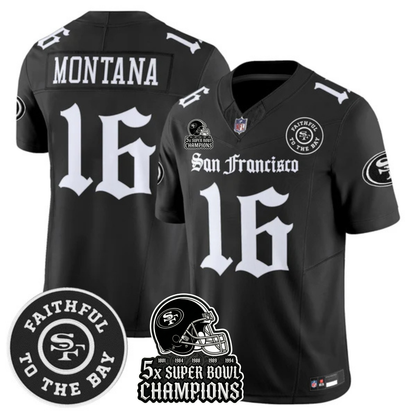 SF 5-Time Champions 'Gothic Edition' Vapor Limited Jersey - All Stitched