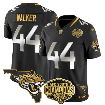 JAX 2025 AFC South Champions Gold Vapor Limited Jersey - All Stitched