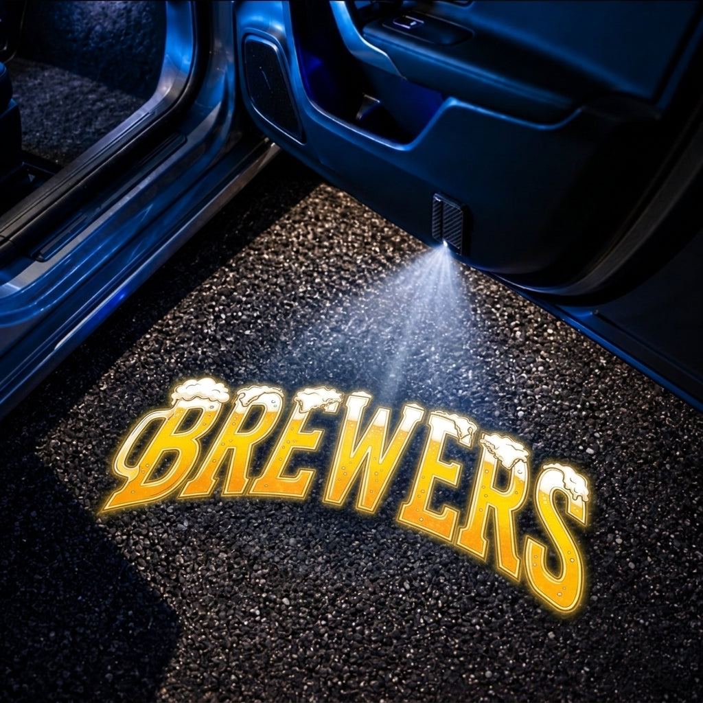 TeamBeam™  Brewers Car Door Projector Lights