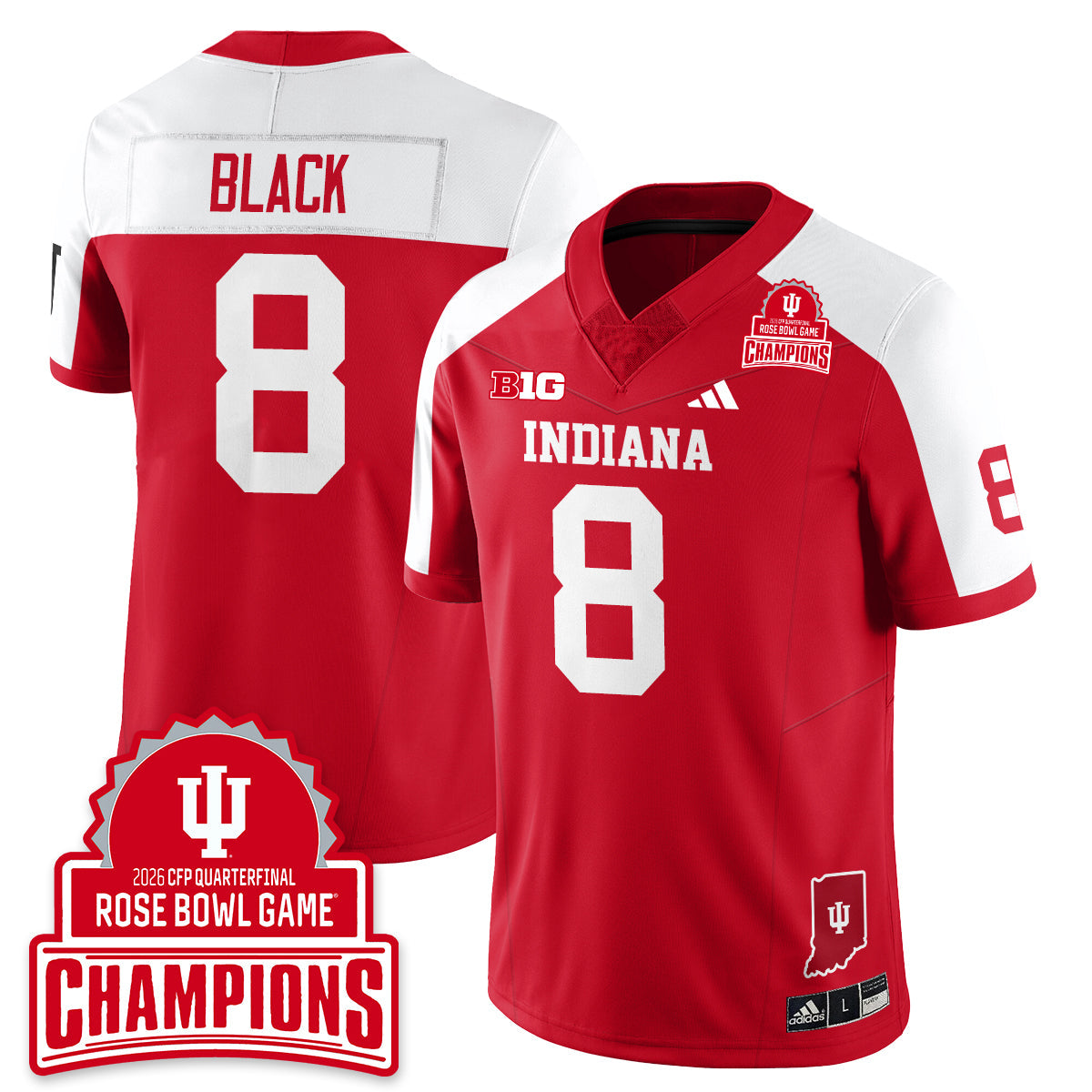 Indiana Hoosiers Vapor Limited Football Jersey V2 - Rose Bowl Champions - All Stitched