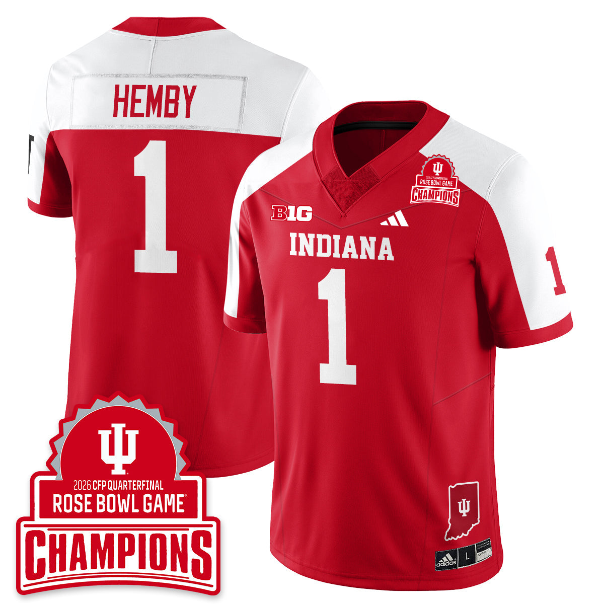 Indiana Hoosiers Vapor Limited Football Jersey V2 - Rose Bowl Champions - All Stitched