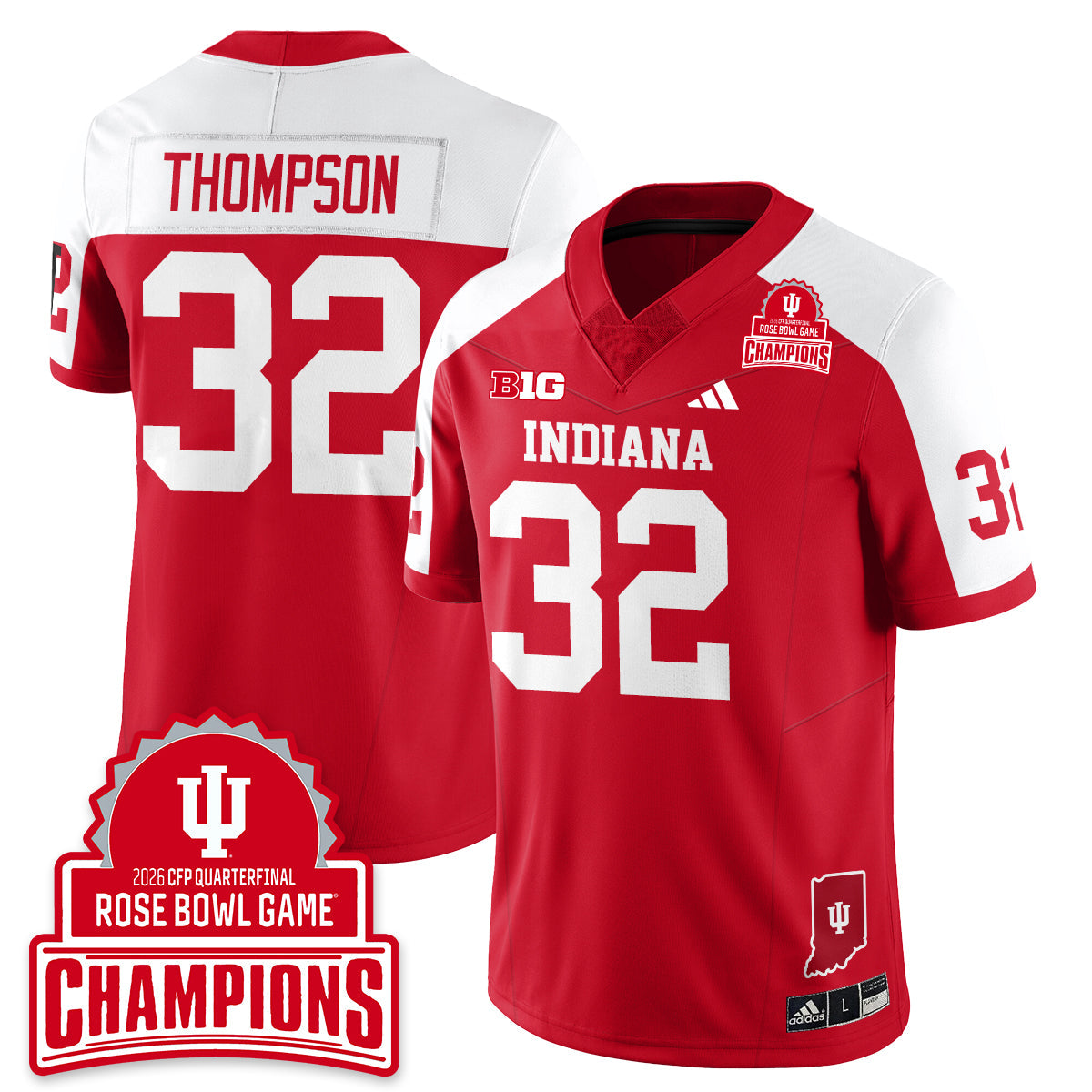 Indiana Hoosiers Vapor Limited Football Jersey V2 - Rose Bowl Champions - All Stitched