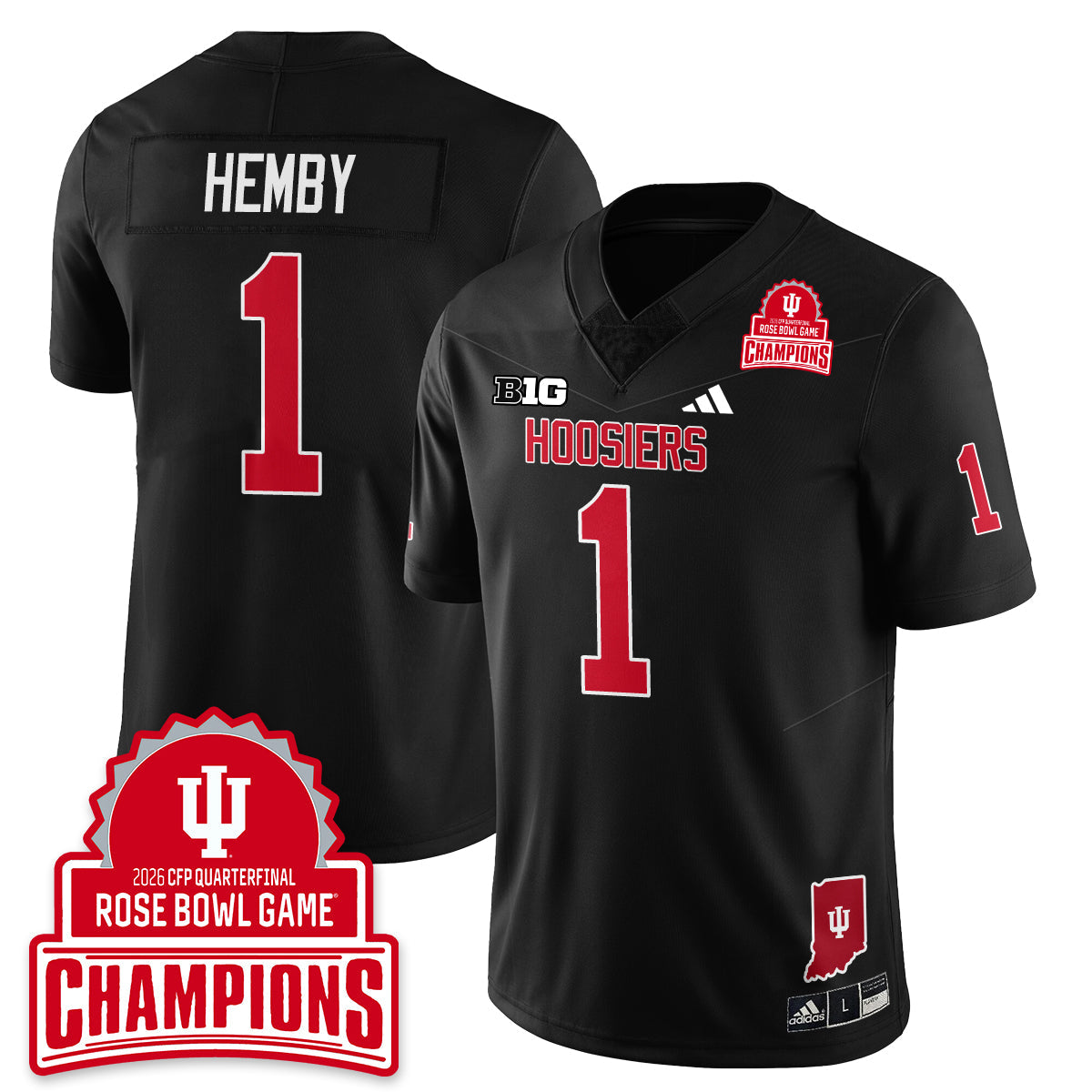 Indiana Hoosiers Vapor Limited Football Jersey V2 - Rose Bowl Champions - All Stitched