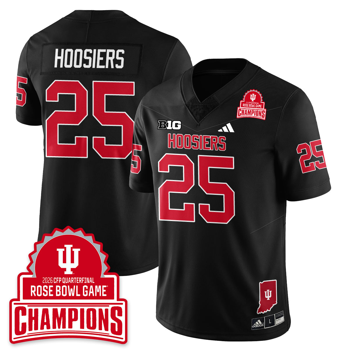 Indiana Hoosiers Vapor Limited Football Jersey V2 - Rose Bowl Champions - All Stitched