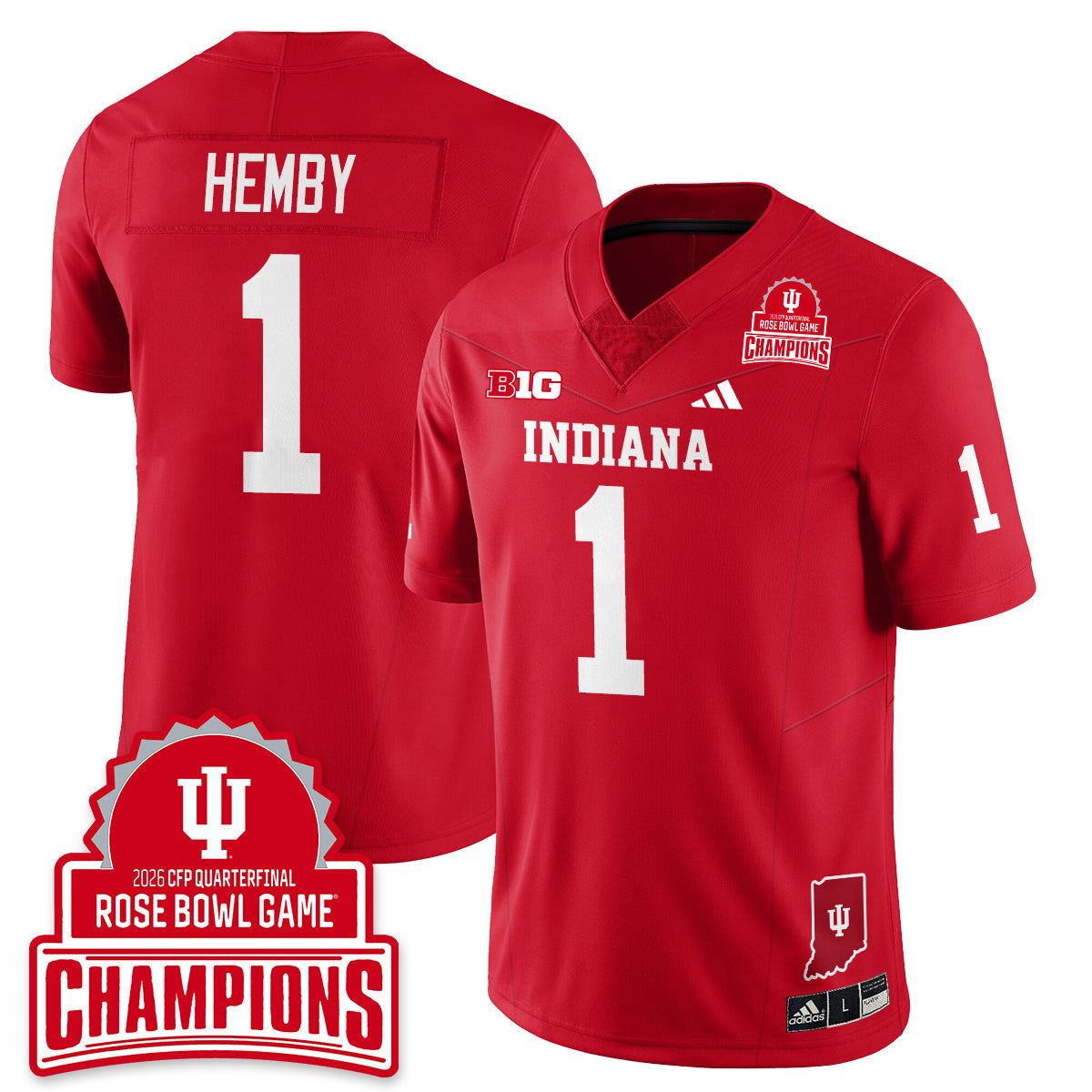 Indiana Hoosiers Vapor Limited Football Jersey V2 - Rose Bowl Champions - All Stitched