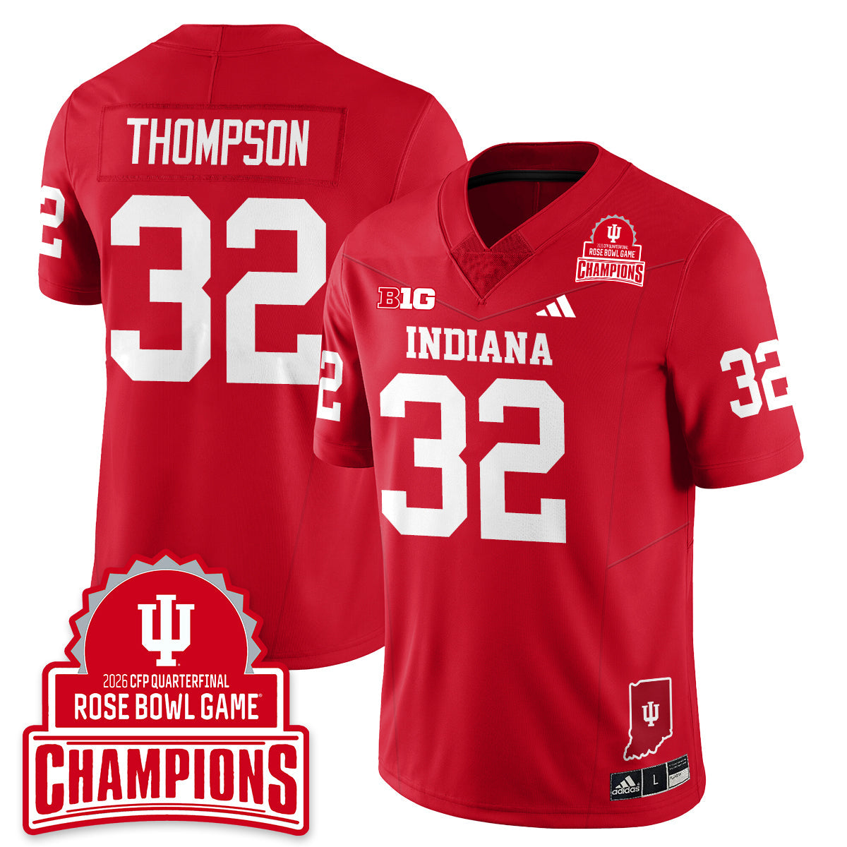 Indiana Hoosiers Vapor Limited Football Jersey V2 - Rose Bowl Champions - All Stitched