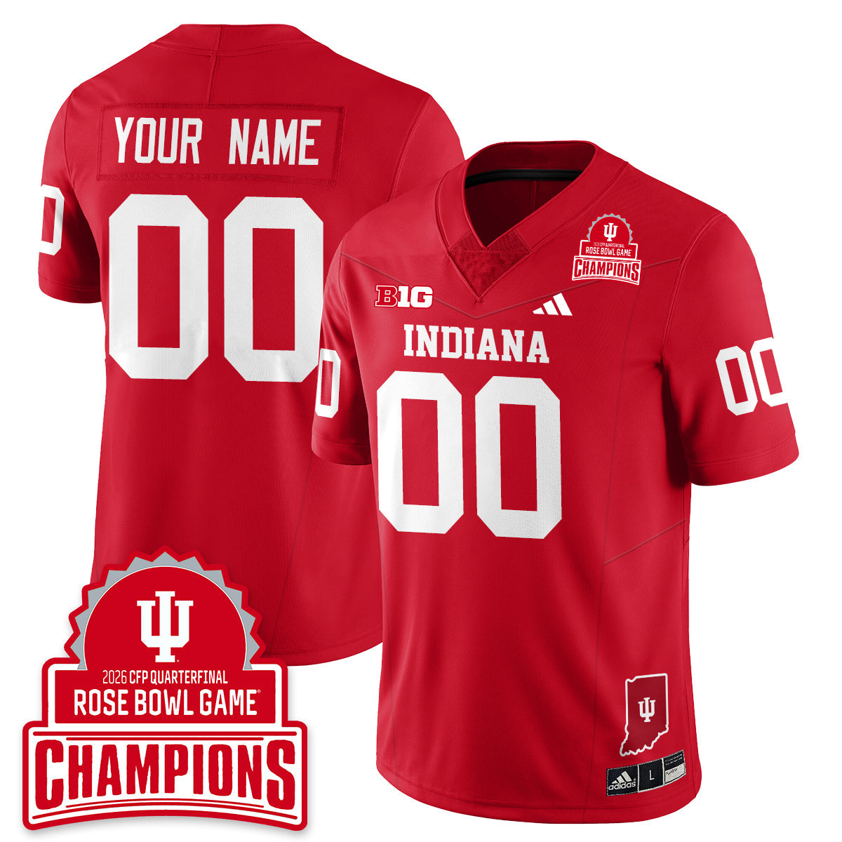 Indiana Hoosiers Vapor Limited Football Jersey V2 - Rose Bowl Champions - All Stitched