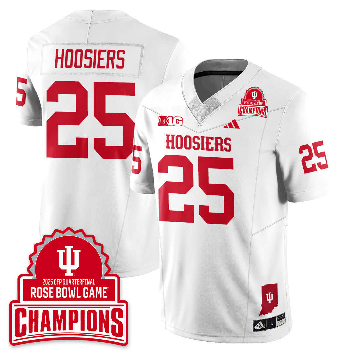 Indiana Hoosiers Vapor Limited Football Jersey V2 - Rose Bowl Champions - All Stitched