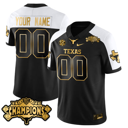 TEX Football Vapor Limited Gold Custom Jersey - Citrus Bowl Champions - All Stitched