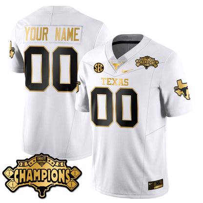 TEX Football Vapor Limited Gold Custom Jersey - Citrus Bowl Champions - All Stitched