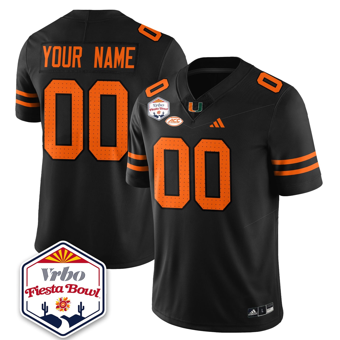 Custom MIA Football Vapor Limited Jersey - Vrbo Fiesta Bowl - All Stitched