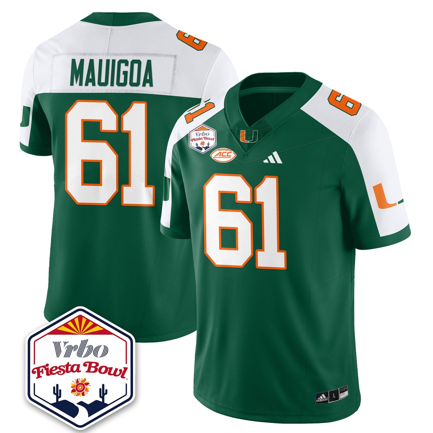 MIA Football Vapor Limited Jersey - Vrbo Fiesta Bowl - All Stitched