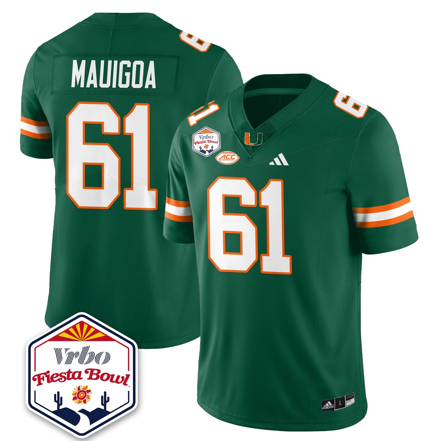 MIA Football Vapor Limited Jersey - Vrbo Fiesta Bowl - All Stitched