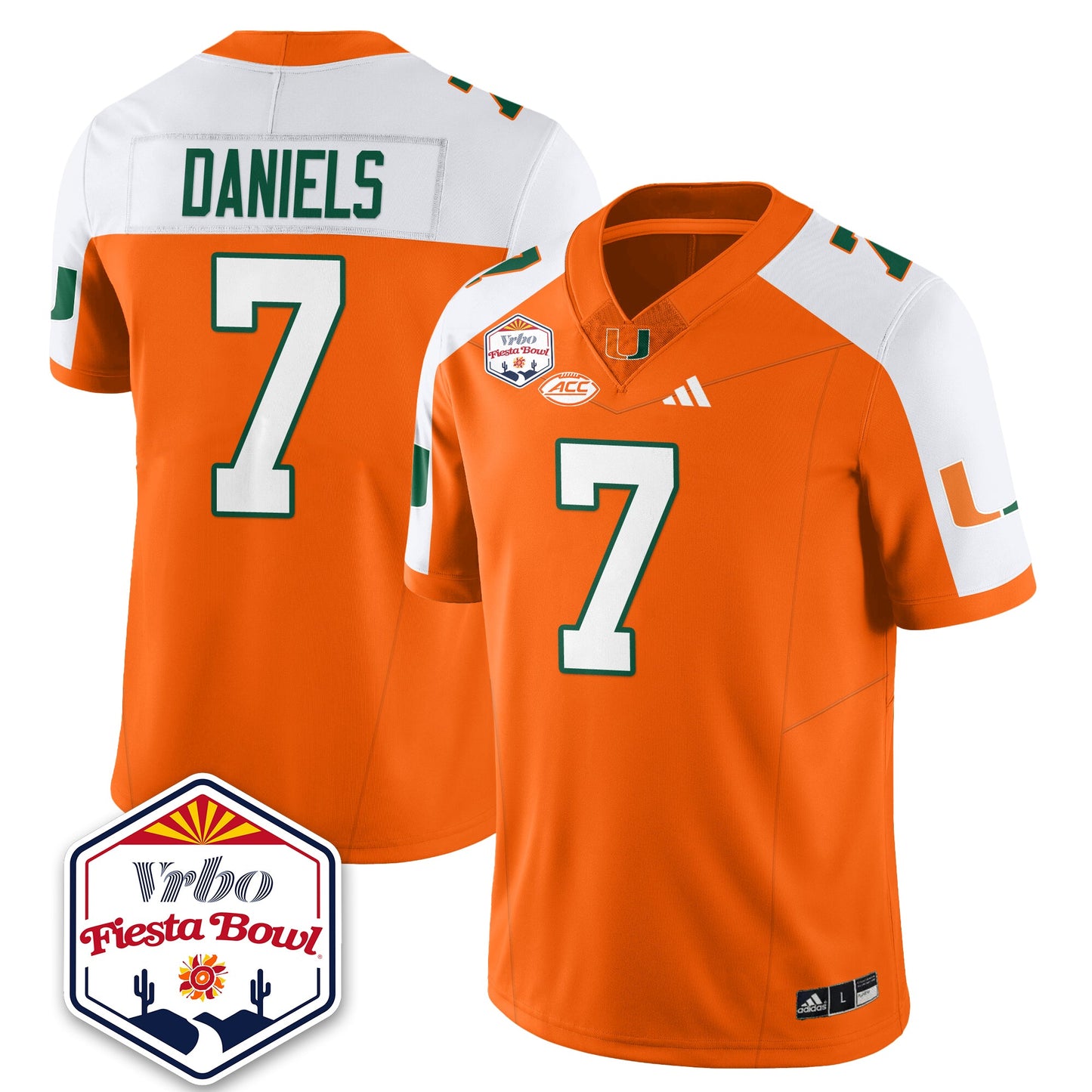 MIA Football Vapor Limited Jersey - Vrbo Fiesta Bowl - All Stitched