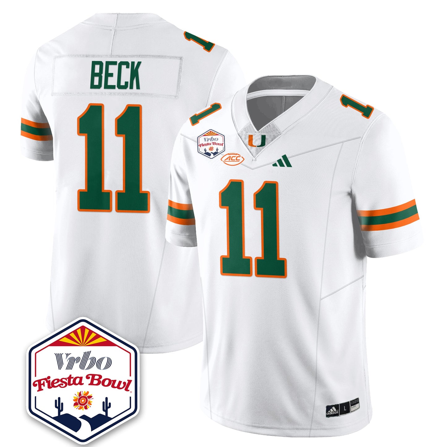 MIA Football Vapor Limited Jersey - Vrbo Fiesta Bowl - All Stitched