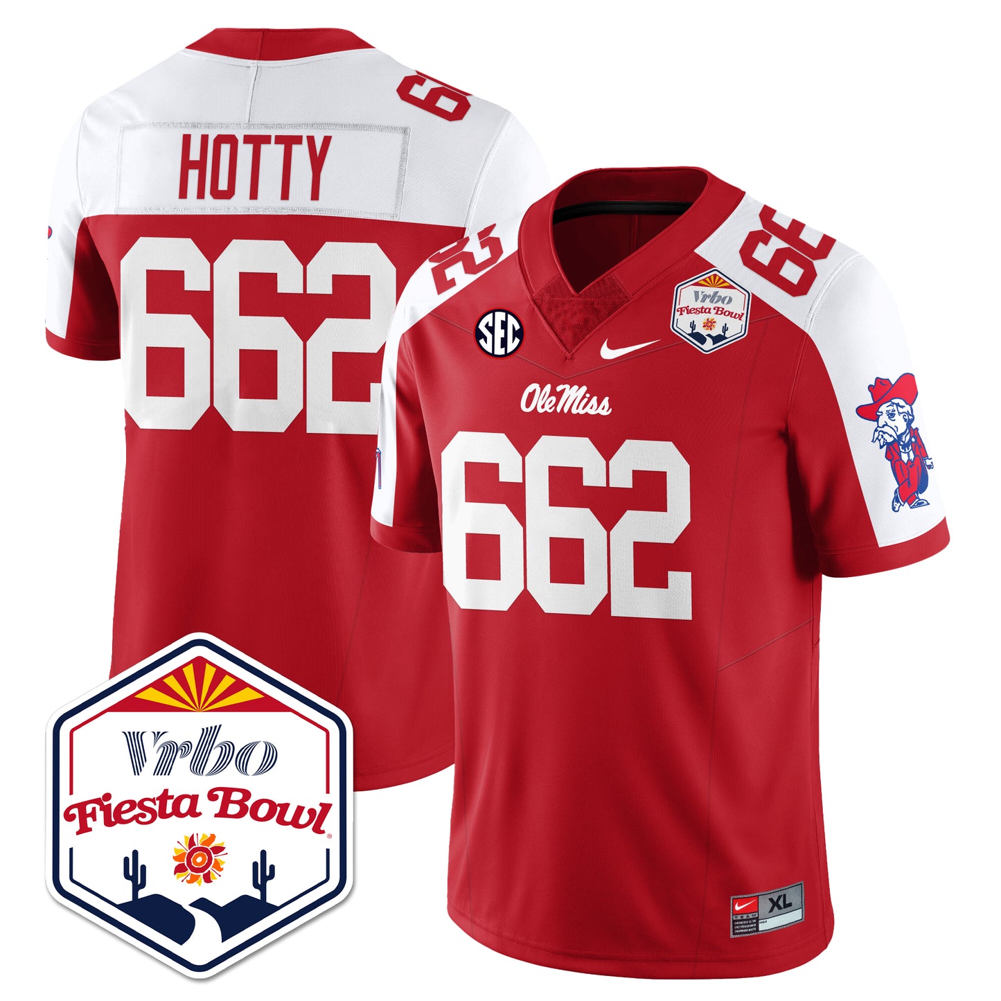 Ole Miss Football Vapor Limited Jersey - Vrbo Fiesta Bowl - All Stitched