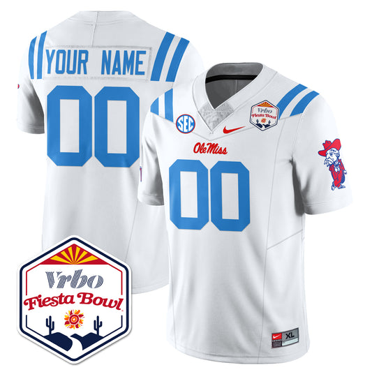 Ole Miss Football Vapor Limited Custom Jersey - Vrbo Fiesta Bowl - Stitched