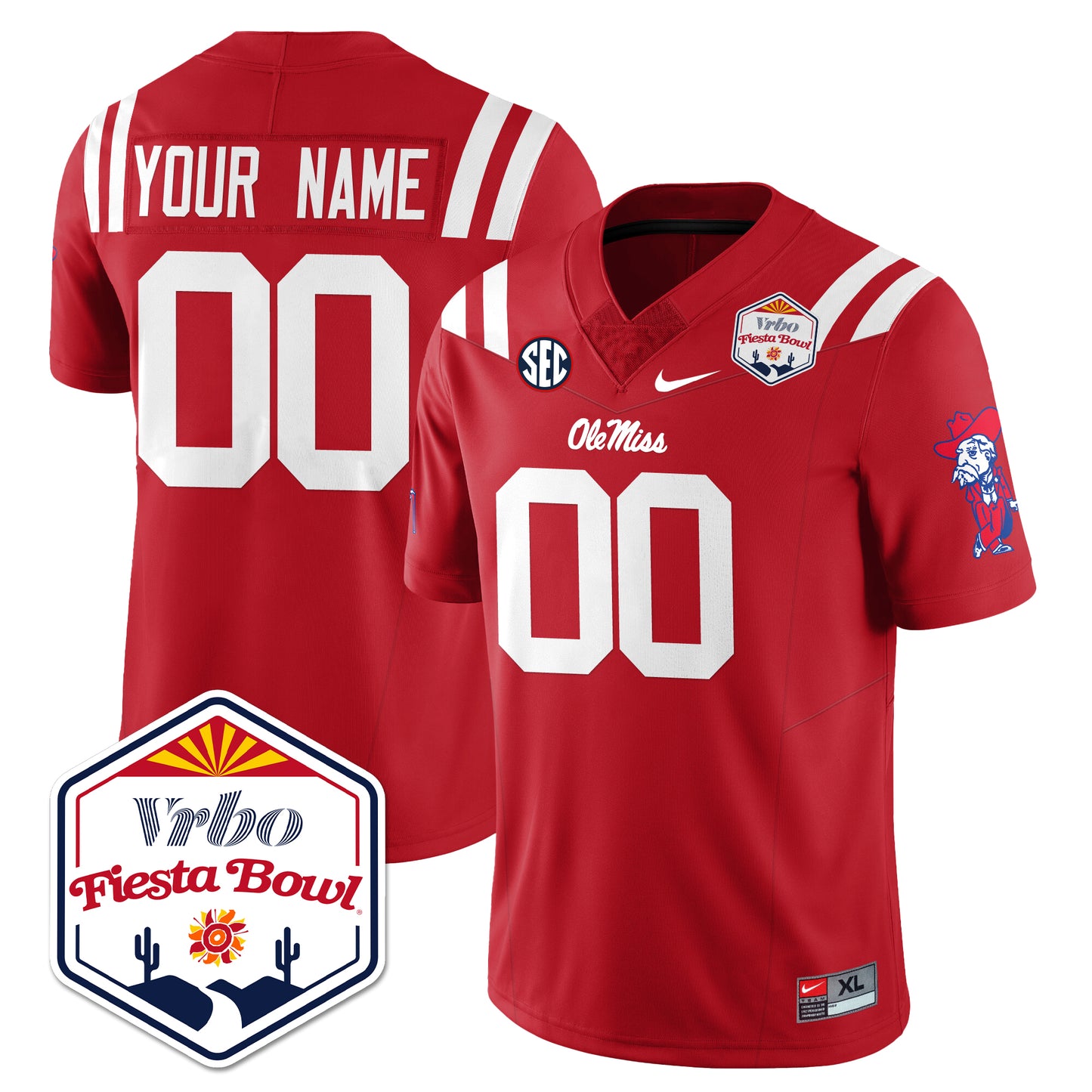 Ole Miss Football Vapor Limited Jersey - Vrbo Fiesta Bowl - All Stitched