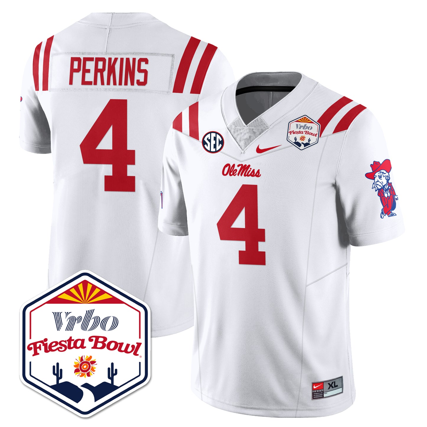 Ole Miss Football Vapor Limited Jersey - Vrbo Fiesta Bowl - All Stitched