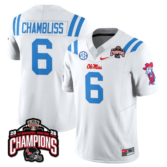 Ole Miss Football Vapor Limited Jersey - Allstate Sugar Bowl Champions - Stitched