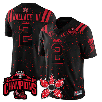Ole Miss Football Stranger Things Vapor Limited Jersey - Allstate Sugar Bowl Champions - All Stitched
