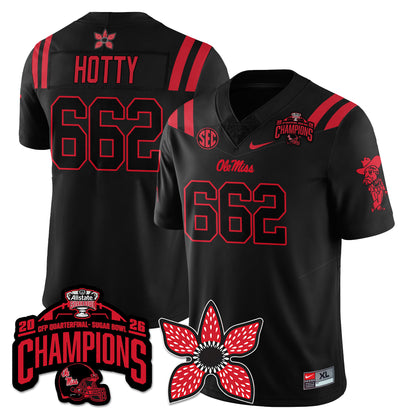 Ole Miss Football Stranger Things Vapor Limited Jersey - Allstate Sugar Bowl Champions - All Stitched