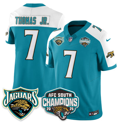 JAX AFC South Division Champions Vapor Limited Throwback Jersey - All Stitched