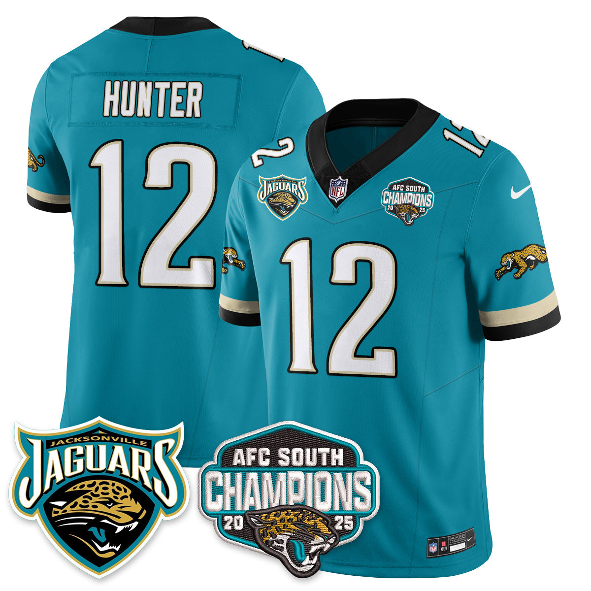JAX AFC South Division Champions Vapor Limited Throwback Jersey - All Stitched