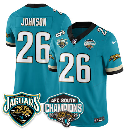 JAX AFC South Division Champions Vapor Limited Throwback Jersey - All Stitched