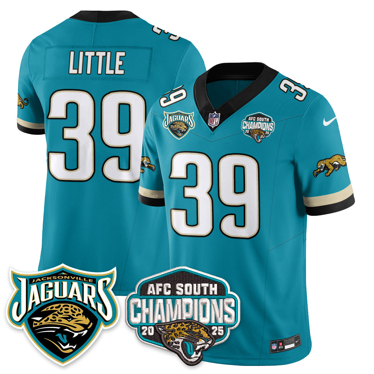JAX AFC South Division Champions Vapor Limited Throwback Jersey - All Stitched
