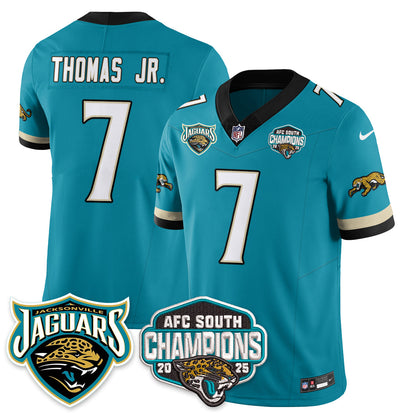 JAX AFC South Division Champions Vapor Limited Throwback Jersey - All Stitched