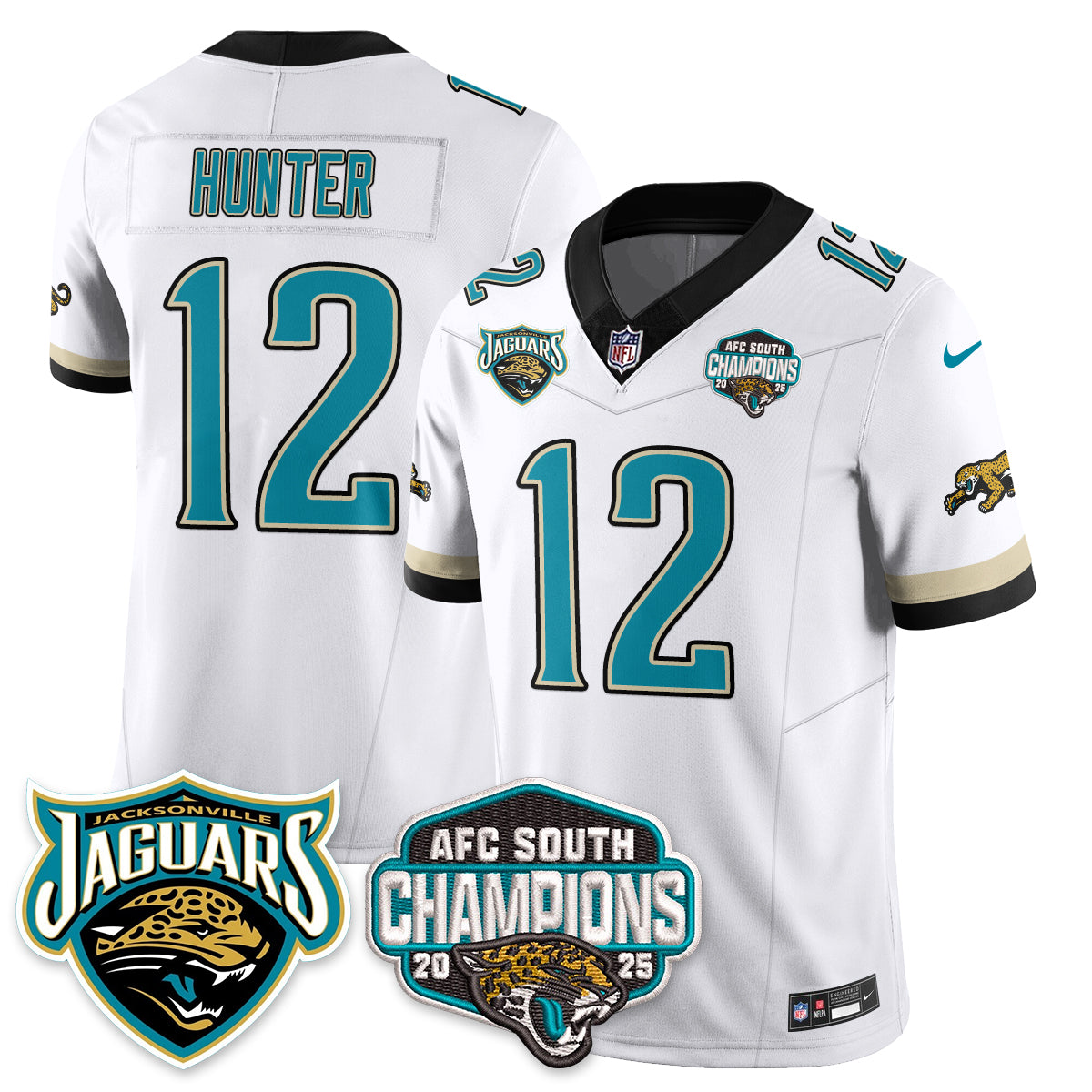 JAX AFC South Division Champions Vapor Limited Throwback Jersey - All Stitched