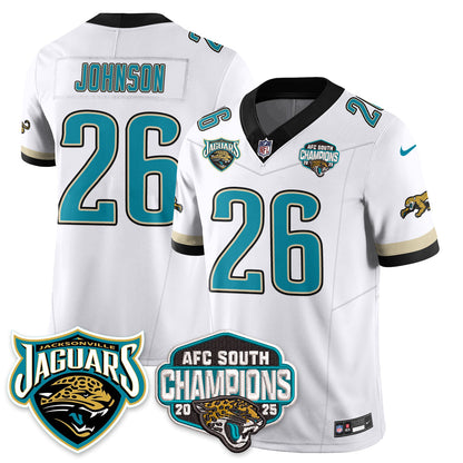 JAX AFC South Division Champions Vapor Limited Throwback Jersey - All Stitched