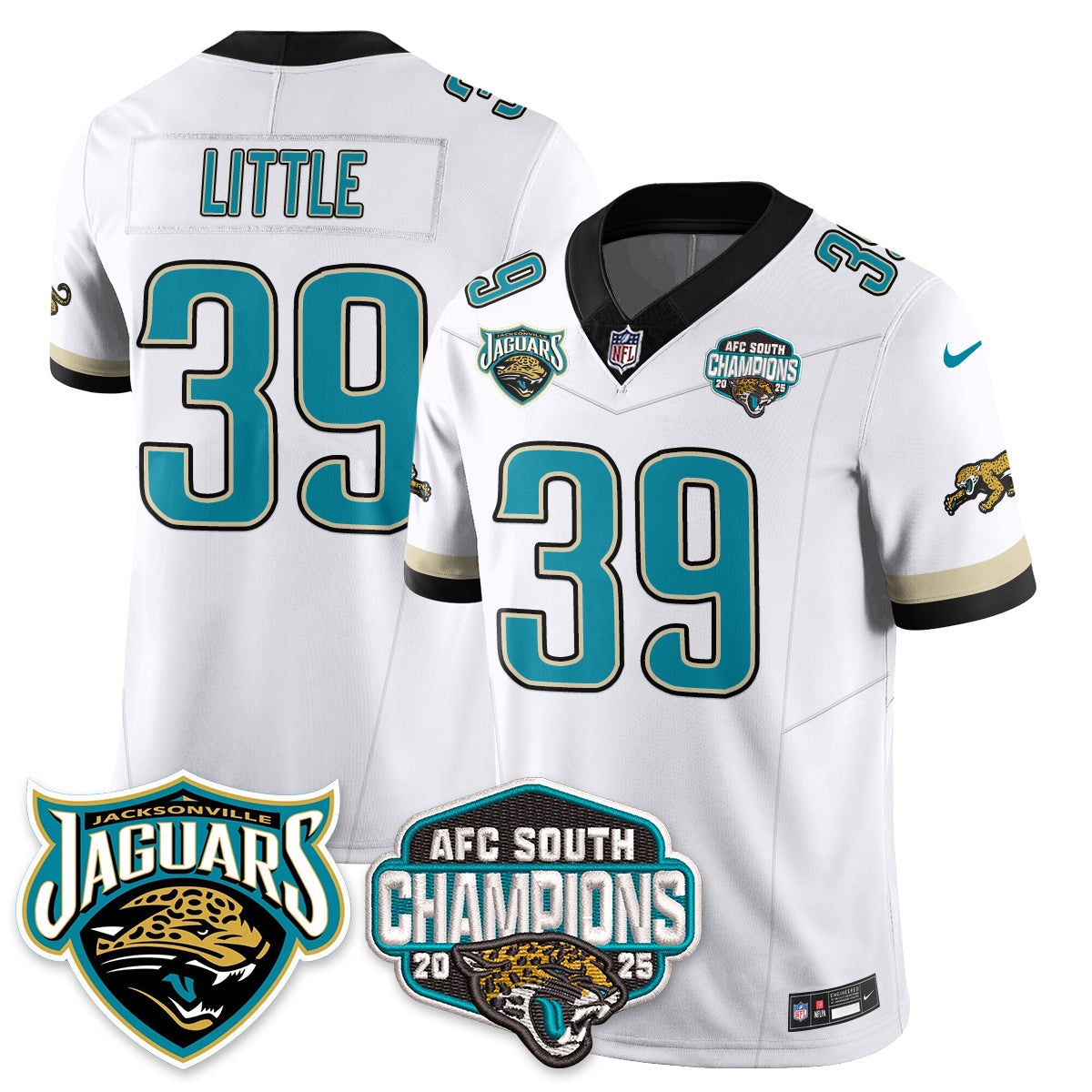 JAX AFC South Division Champions Vapor Limited Throwback Jersey - All Stitched