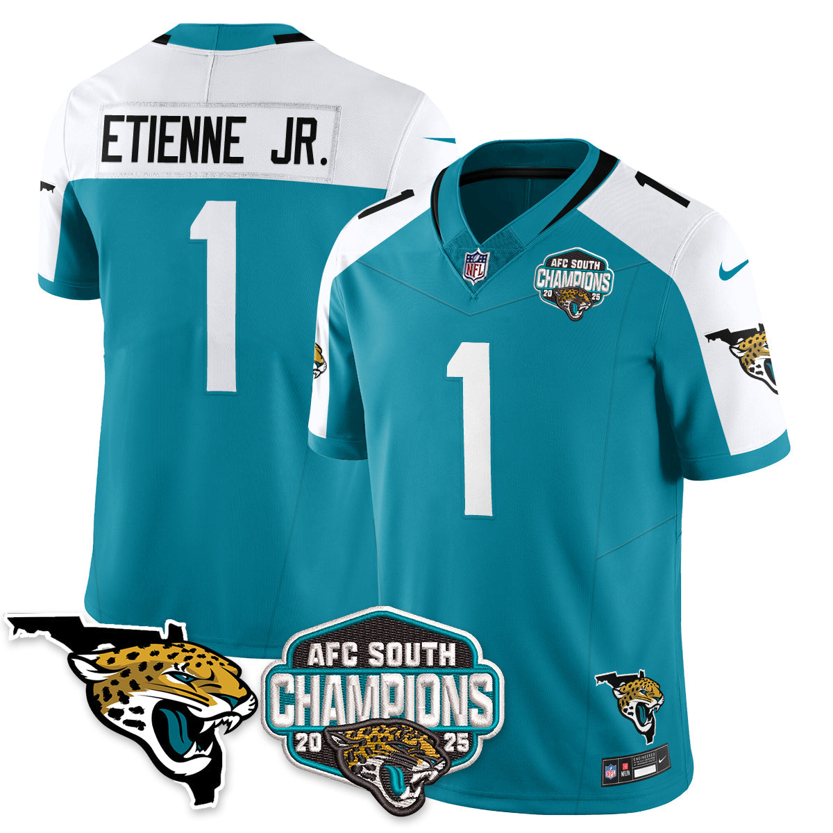 JAX AFC South Division Champions Vapor Limited Jersey - Stitched