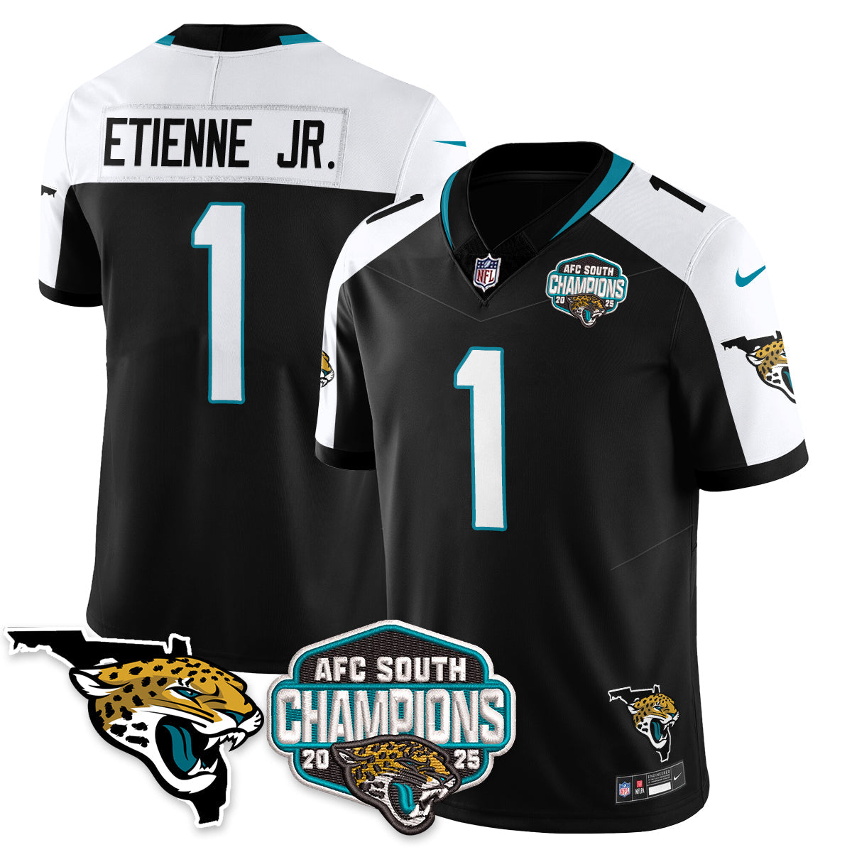 JAX AFC South Division Champions Vapor Limited Jersey - Stitched