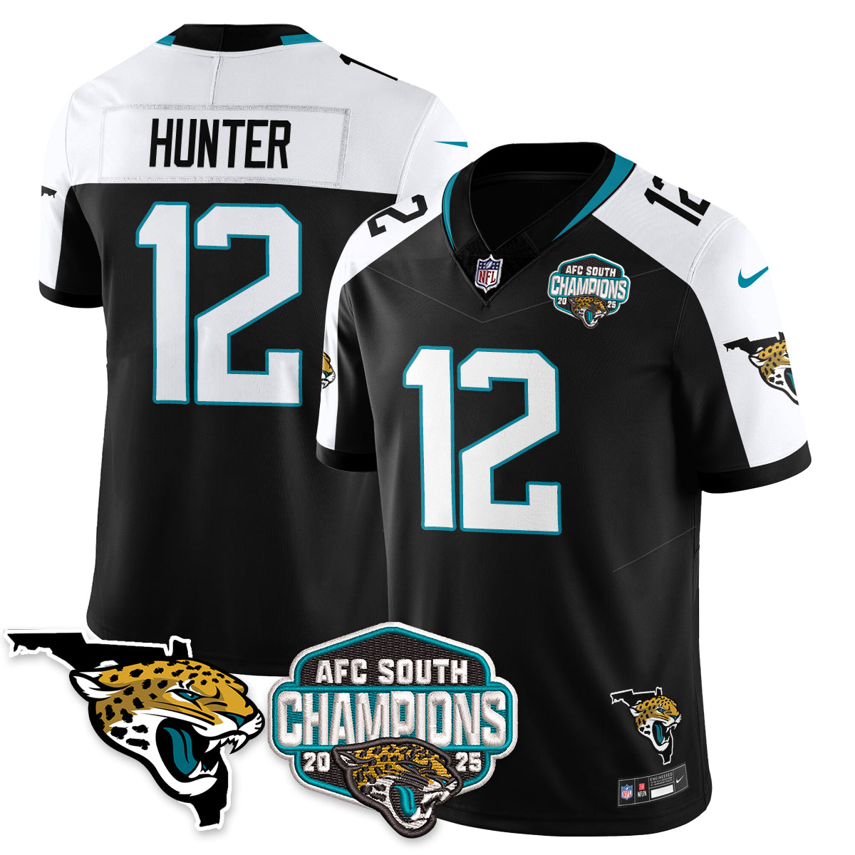 JAX AFC South Division Champions Vapor Limited Jersey - Stitched