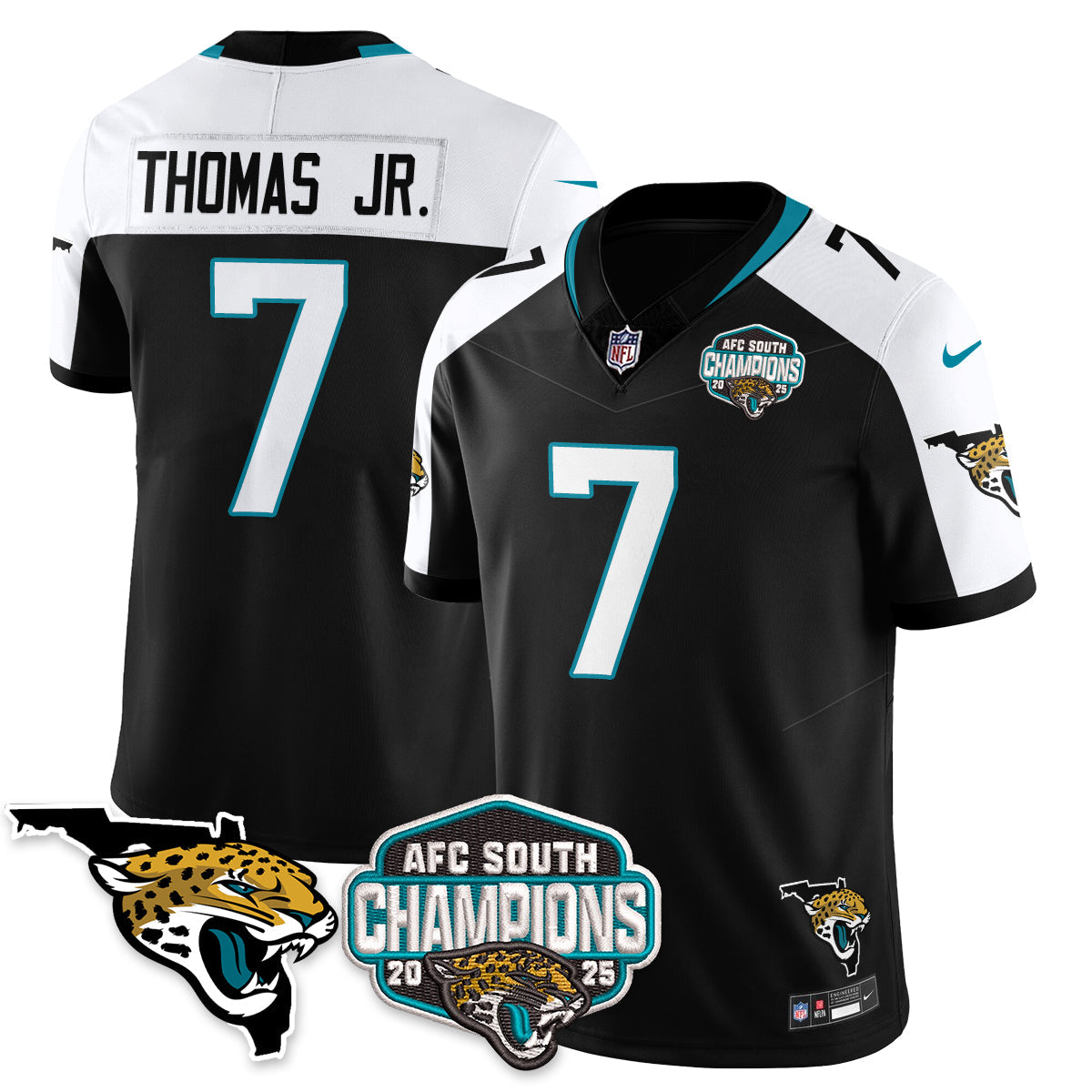 JAX AFC South Division Champions Vapor Limited Jersey - Stitched