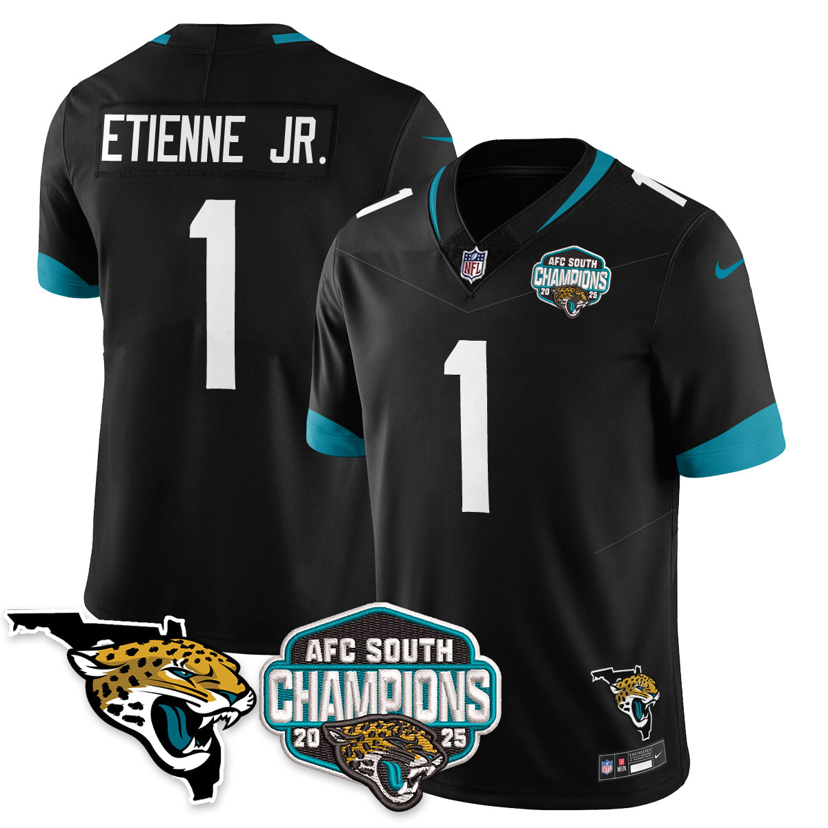 JAX AFC South Division Champions Vapor Limited Jersey - Stitched